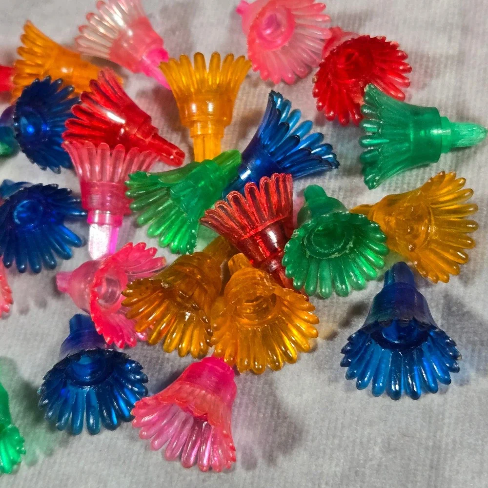Vintage Flower‎ Petal Christmas Light Reflector Covers Lot of 26